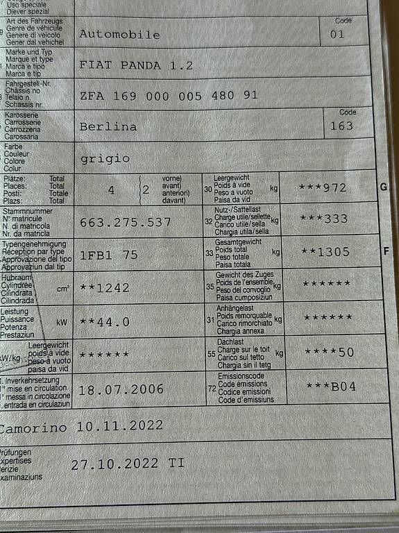 Autos: Fiat Panda 1.2i (PER EXPORT) – Gebraucht aus Agno von jonnyautosagl 9