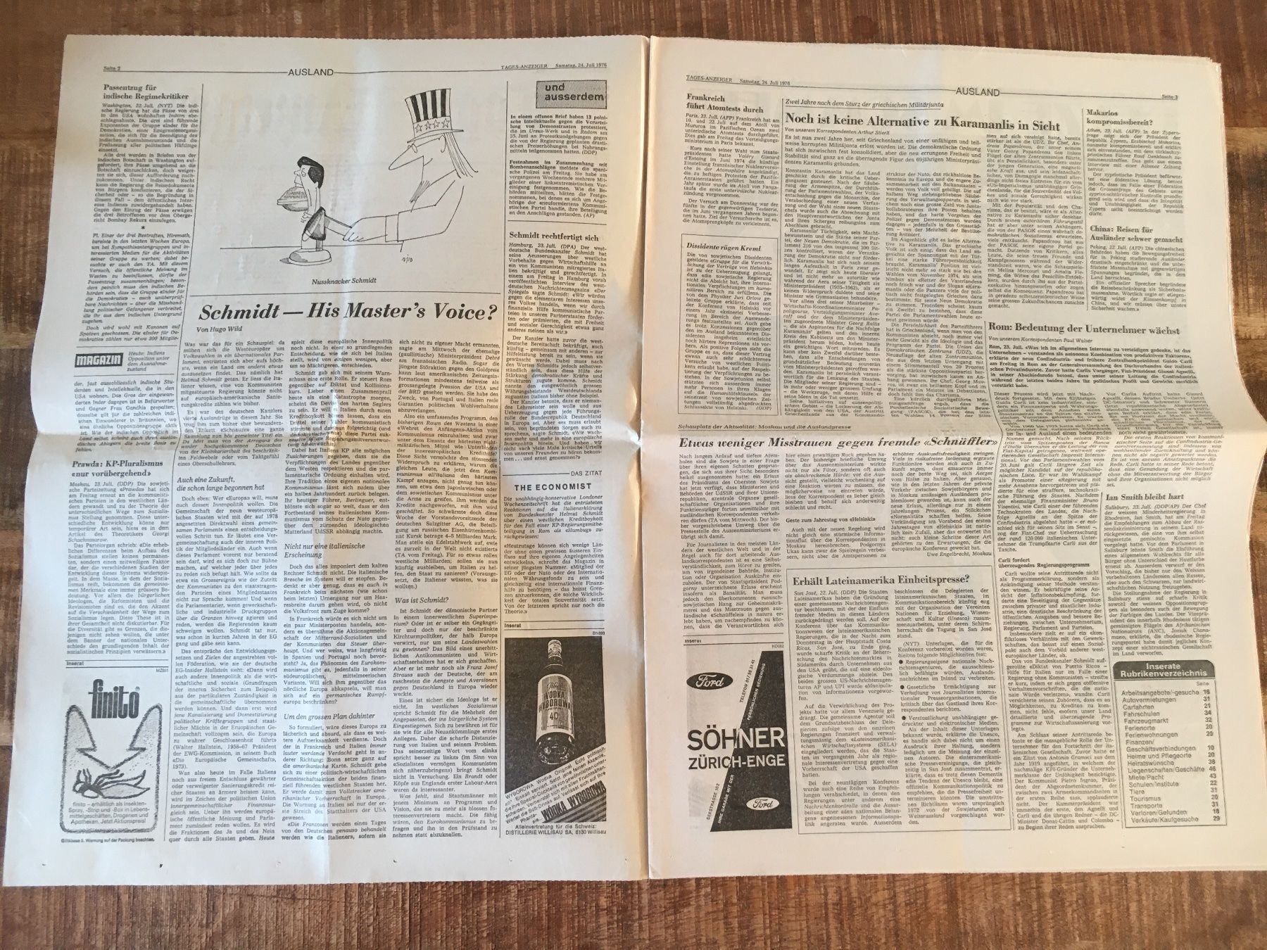 Zeitschriften & Magazine: Tagesanzeiger vom SA, 24. Juli 1976 – Gebraucht aus Luzern von Jiggy_8898 1