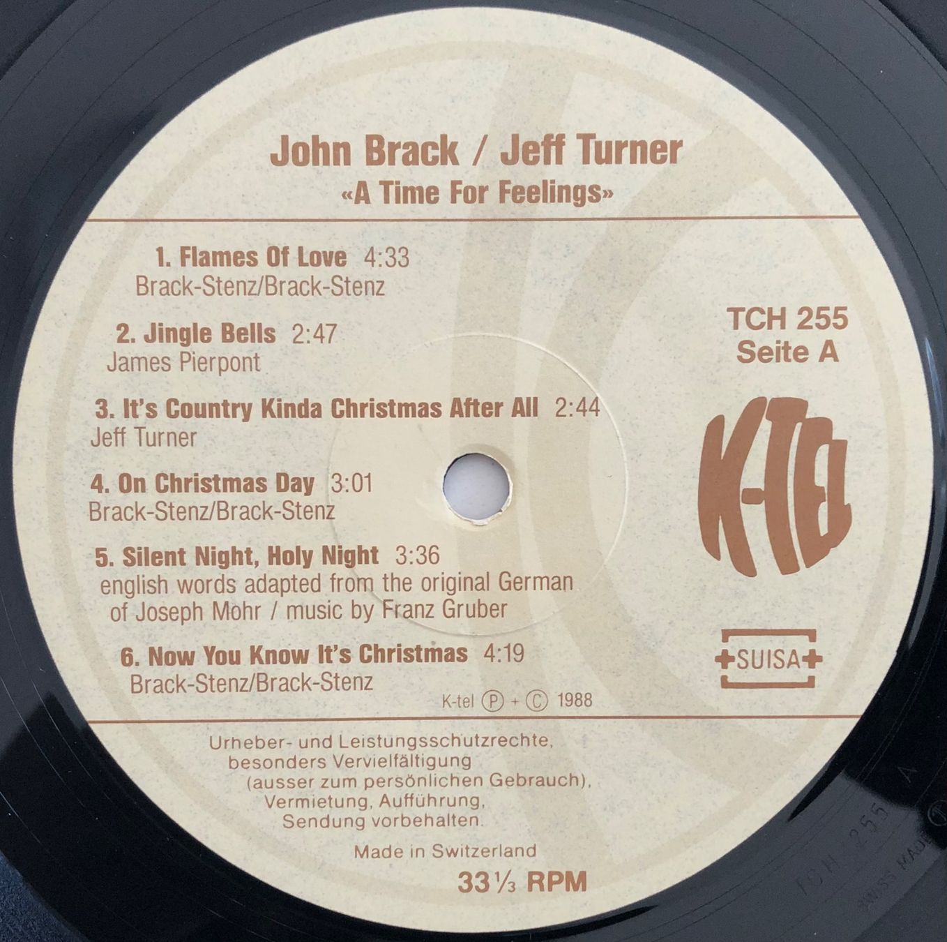 Dischi in vinile: JOHN BRACK & JEFF TURNER - A TIME FOR FEELING – Usato da Poliez-Pittet venduto da Newtown-Records 3
