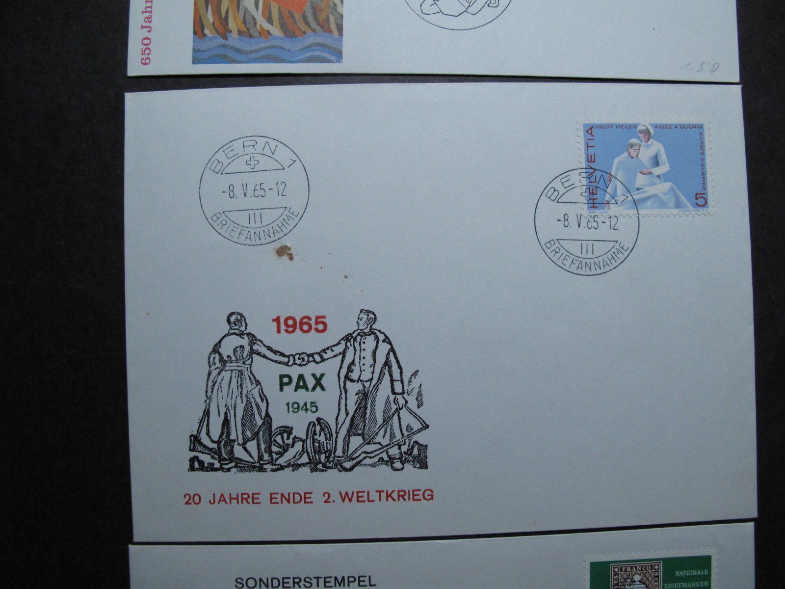 Tutti i francobolli: Schweiz FDC 1965 – Usato da Wil SG venduto da fva01 2