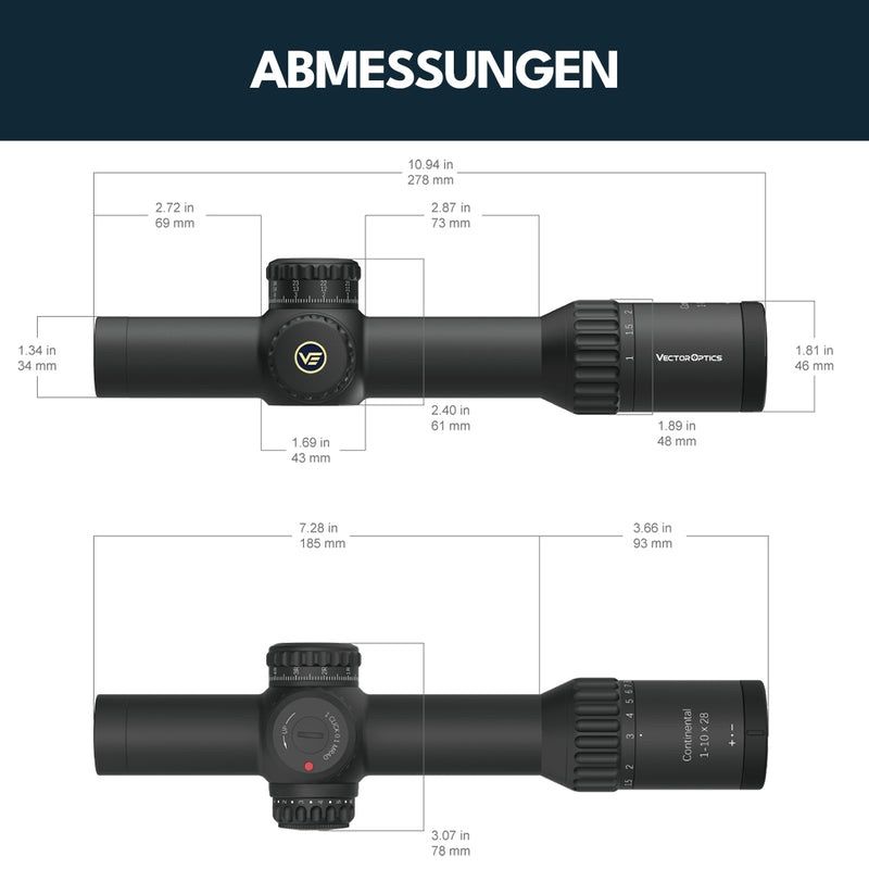 Schweizer Armee Armi bianche: Zielfernrohr Vector Optics Continental x10 1-10x28FFP ED – Nuovo e nell'imballaggio originale da Emmen venduto da Pat-LU 6