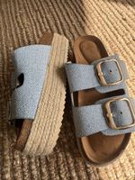 Plateau Absatz Espadrilles Sandalen Pantoletten Sommer - 39
