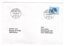 Letztagsbrief:  Poststelle 3966 RÉCHY