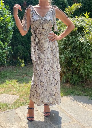 Maxi Abito di seta naturale-M/L-ideale per l’estate