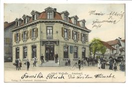 Amriswil (TG) Hotel Walhalla - Hand colorierte Topkarte 1901