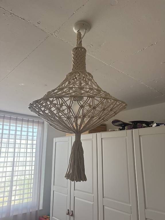 Lampen: Boho Lampe aus Strick – Gebraucht aus Schlieren von var_dms8 1