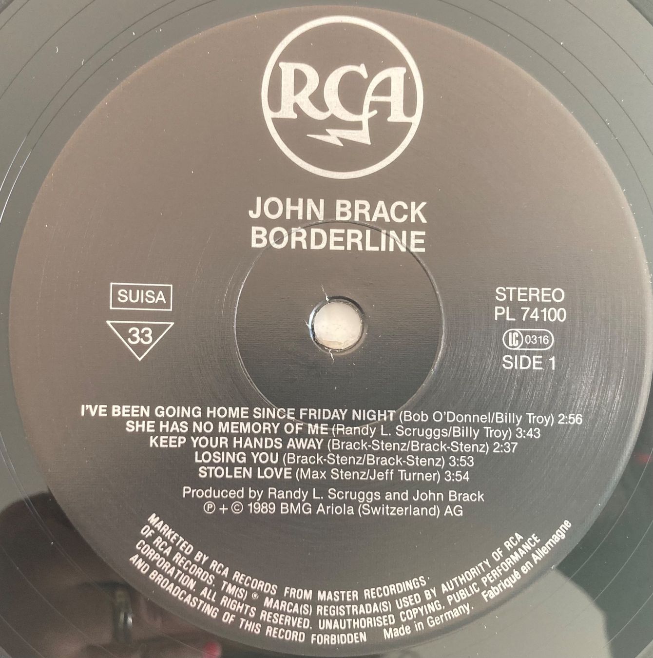 Dischi in vinile: JOHN BRACK - BORDERLINE – Usato da Poliez-Pittet venduto da Newtown-Records 2