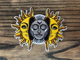 Aufnäher Patch zum Aufbügeln Sonne Mond Wicca