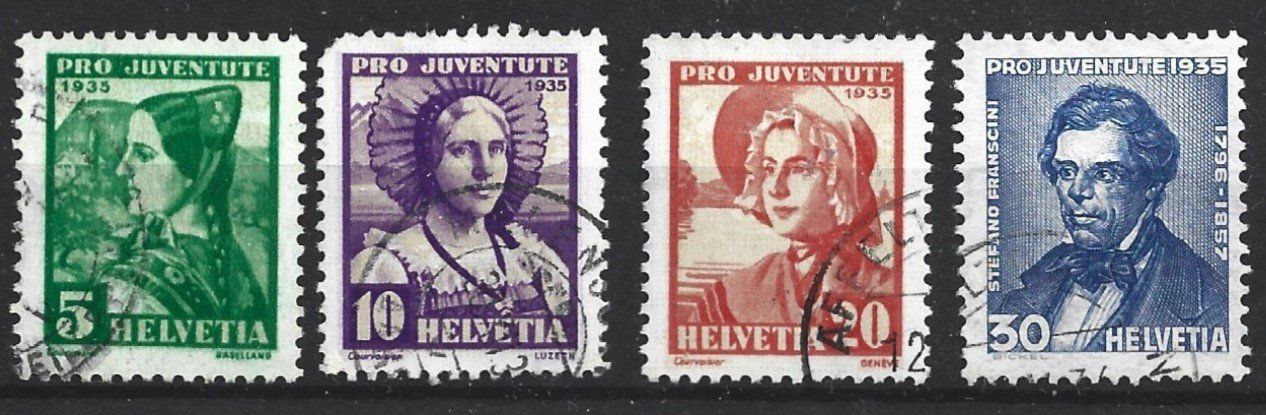 Tutti i francobolli: 1935 Pro Juventute – Usato da Trübbach venduto da Sammer51