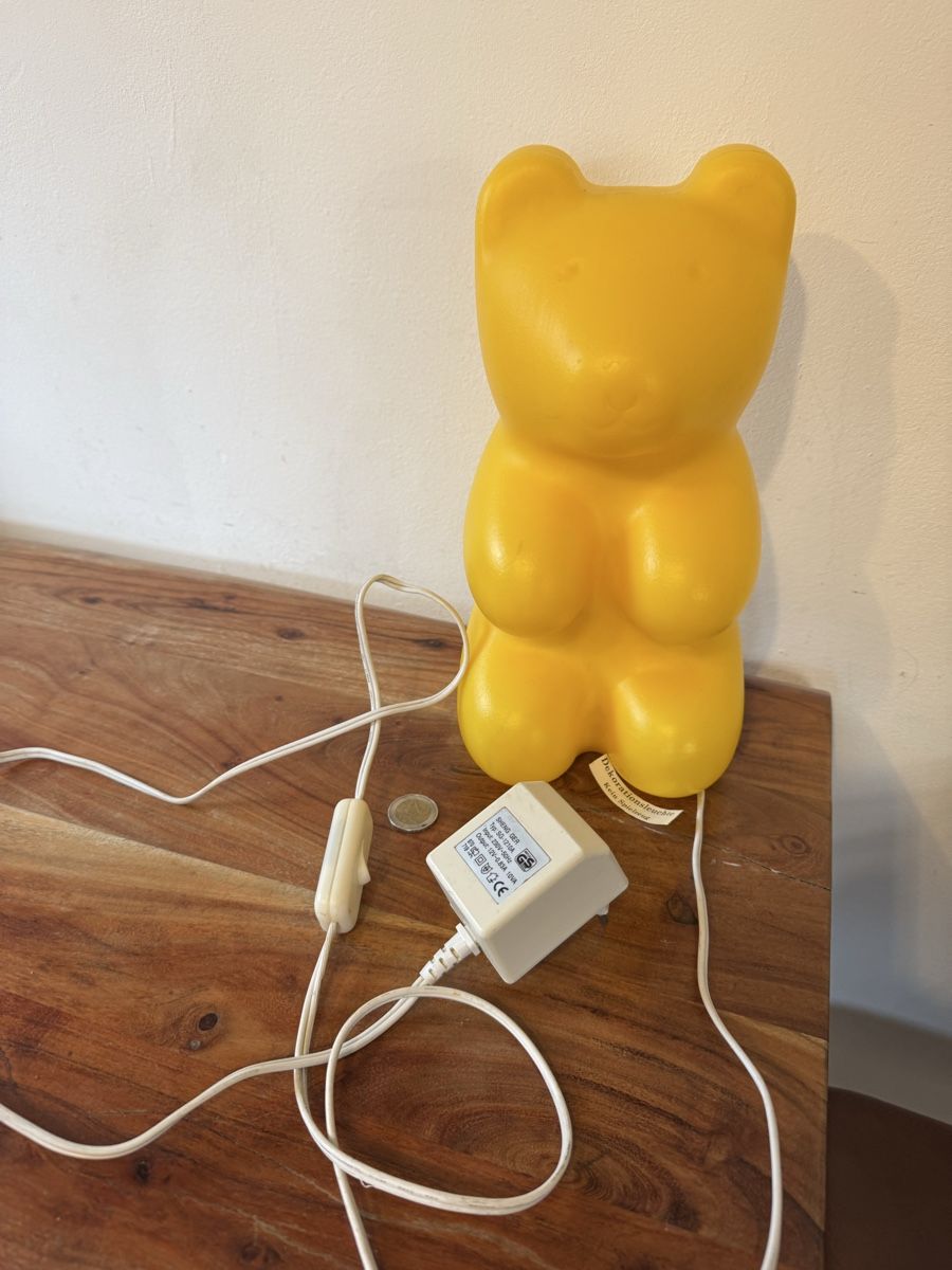 Lampade: Vintage Gummi Bear - Haribo bear - Candy Bear - Lamp Yellow – Usato da Morges venduto da SevArt 7
