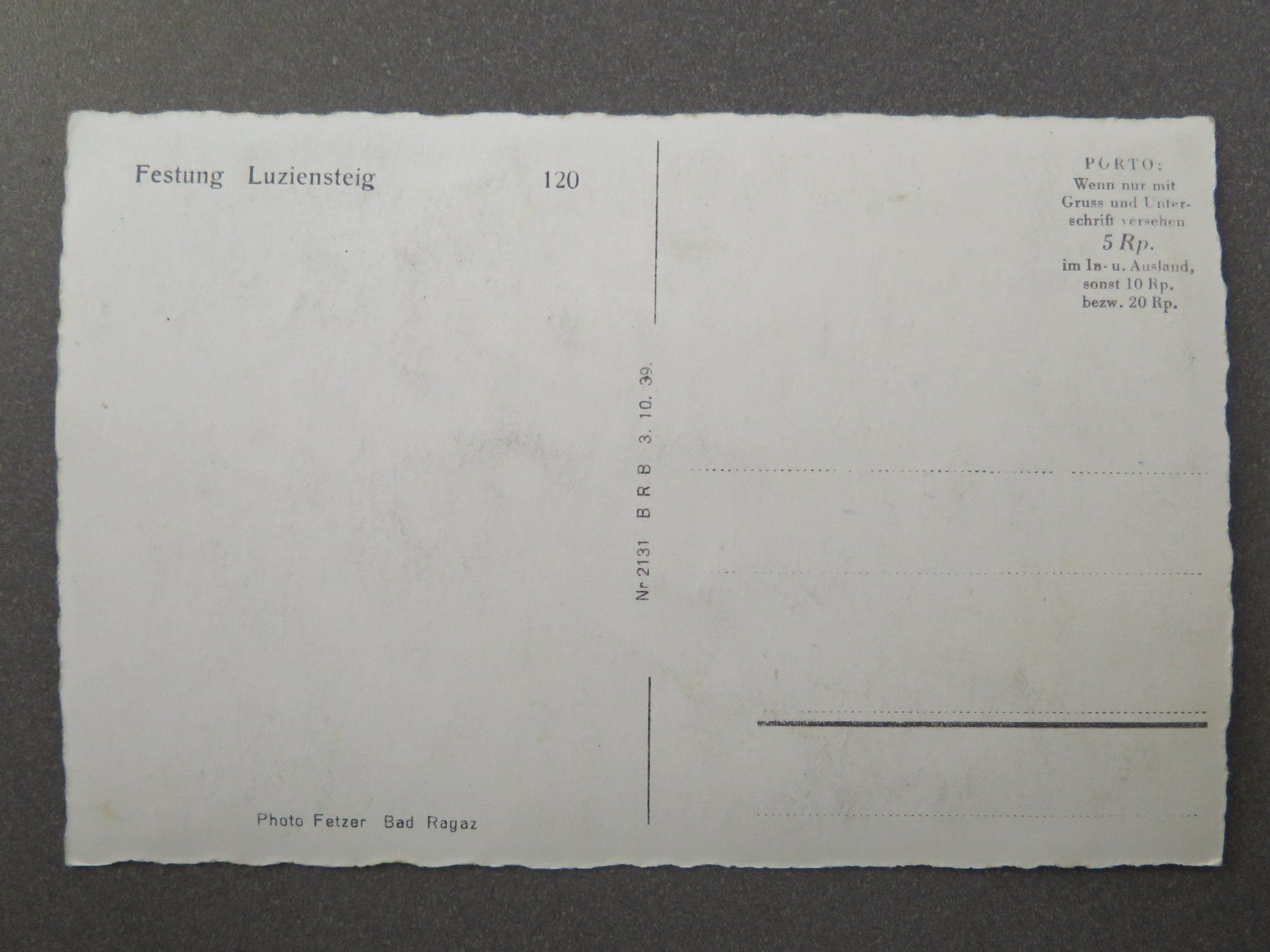 Cartoline postali: LUZIENSTEIG - FESTUNG LUZIENSTEIG – Usato da Wittenbach venduto da lipasal 1