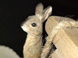 Niedliche Deko-Wäscheklammern  Hase aus Holz, Vintage Stil