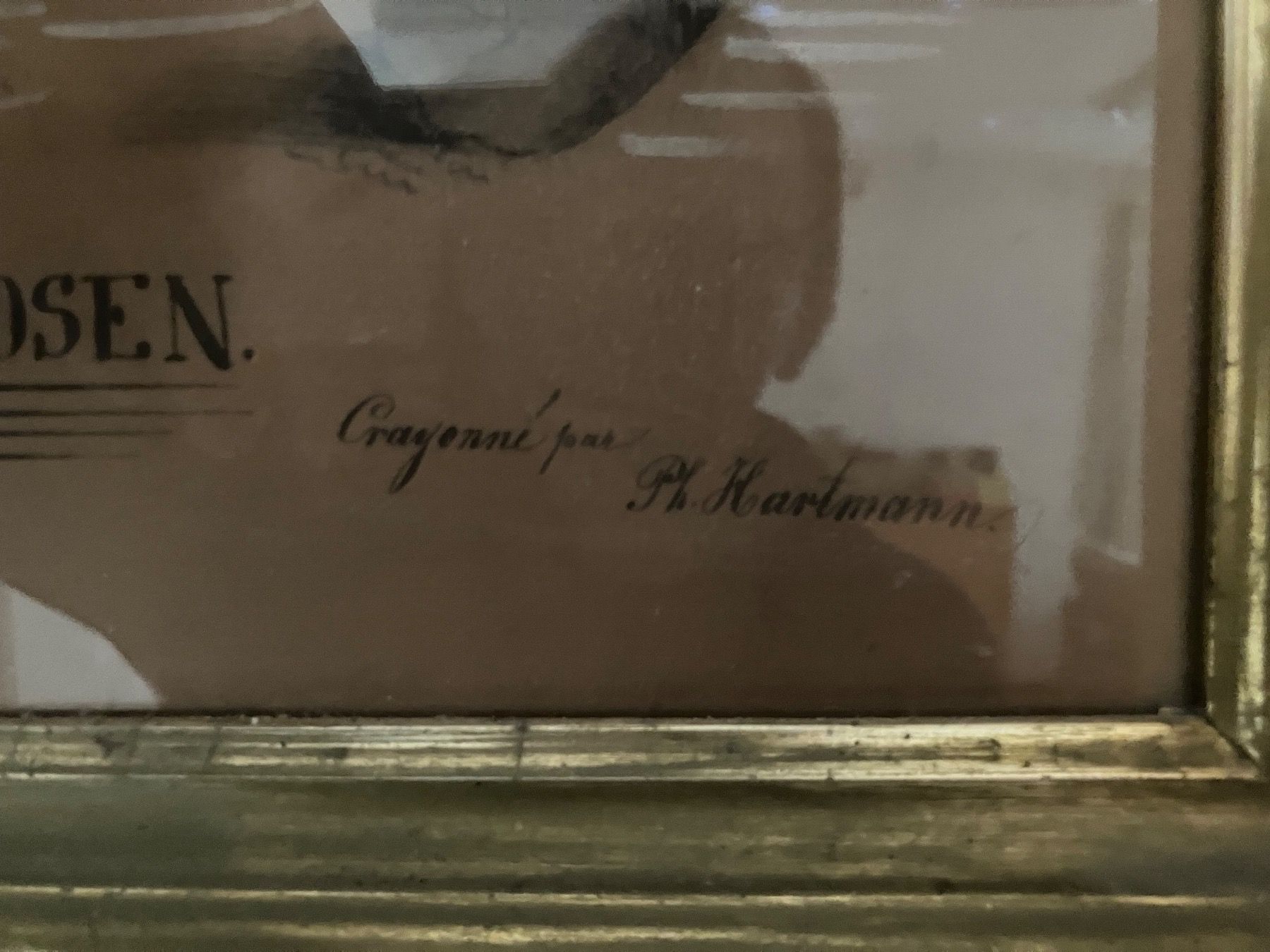 Poster & Bilder: Antikes Bild "Das Almosen" gold gerahmt PH. Hartmann – Gebraucht aus Schlieren von mvm01 6