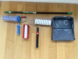 Malset: Malroller, Farbwanne, Verlängerungsstab