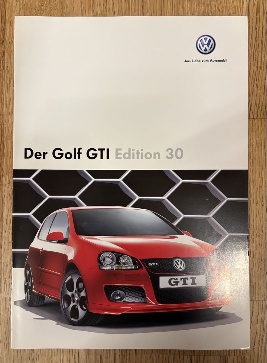 VW Documenti: VW Golf GTI Edition 30 Prospekt 2006 oder 2008 – Usato da Freienstein venduto da Golfbueb