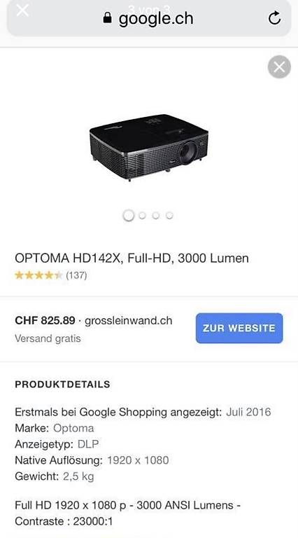 Proiettori: Optoma HD Beamer 142x – Usato da Hägendorf venduto da Maria-Isabel01 2