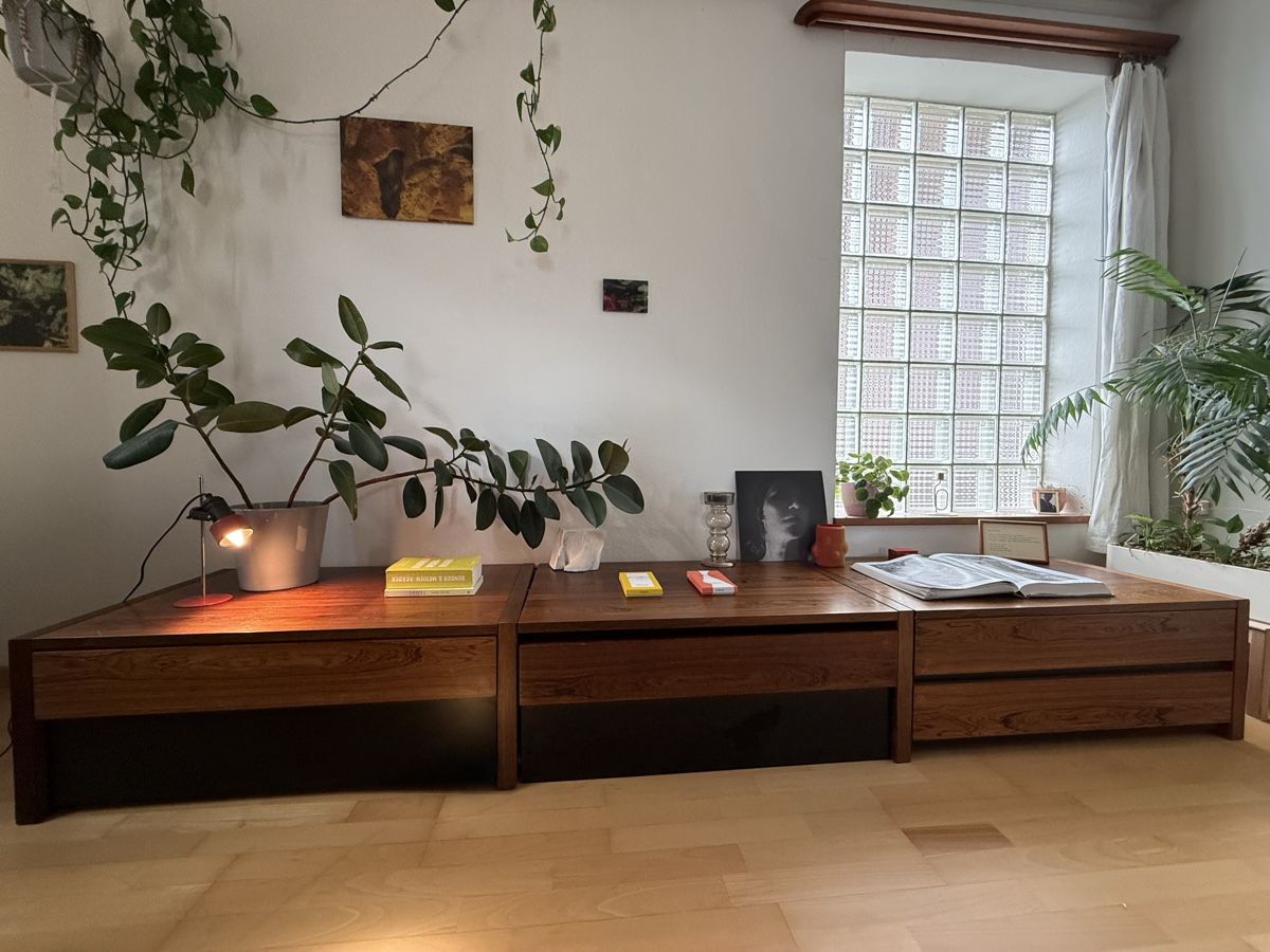Cassettiere: Mid Century Modern Palisander Lowboard – Usato da Luzern venduto da wid_fs7f