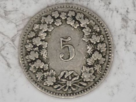Alle Münzen: 5 rappen 1909 – Gebraucht aus Bure von chap981 1