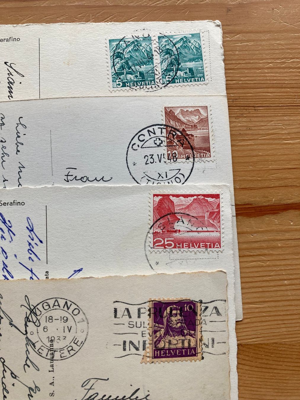 Cartoline postali: Gandria - 4 AK ab 1933 – Usato da Oberuzwil venduto da Henri09 4