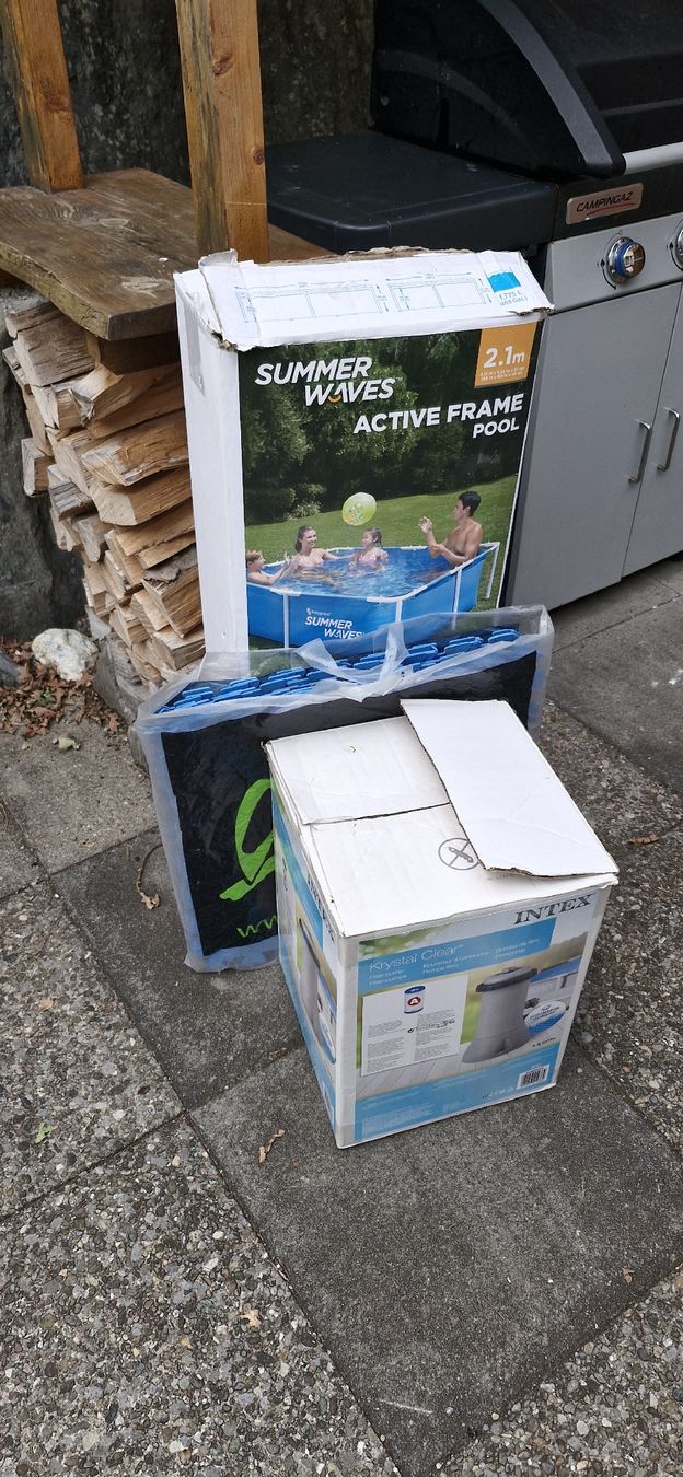 Piscines: Summer Waves Active Frame Pool 2.1m gebraucht mit Filter – D'occasion à Gams par illesbundi 1