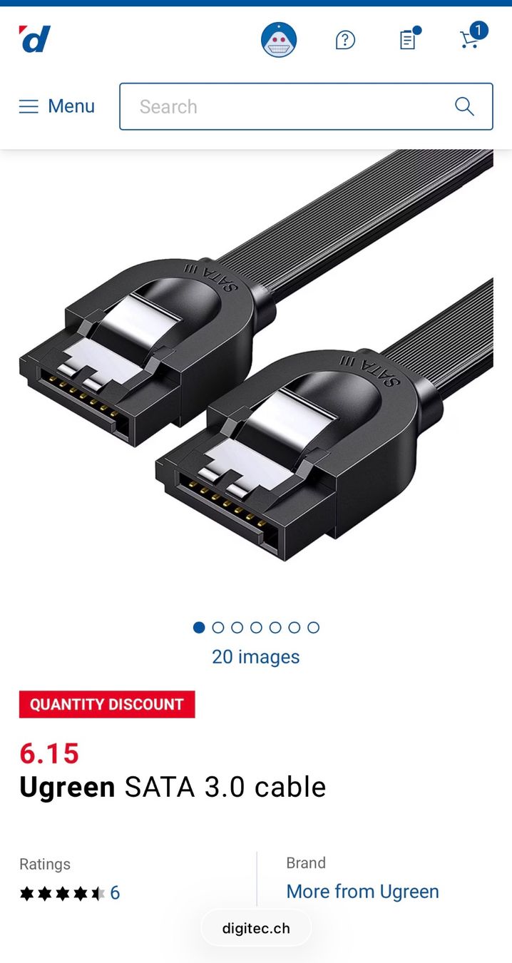 Cavi: Original SATA 3.0 cable – Nuovo e nell'imballaggio originale da Neuchatel venduto da Mr-Nobody 2