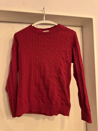Essentials by Tchibo Red Cable Knit Jumper(36/38) NWOT