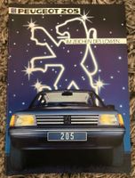 Prospekt PEUGEOT 205, 1983, UNGELOCHT, w. NEU, richtig schön