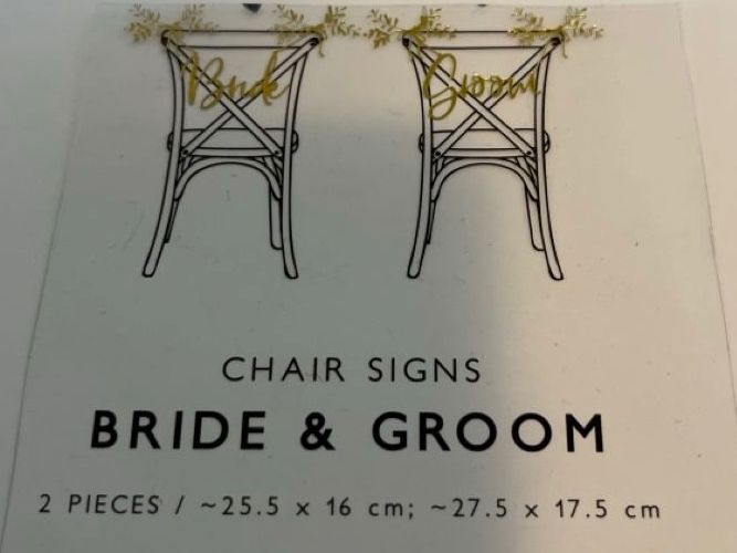 Tutte le decorazioni: "Bride" & "Groom" Holzschilder - Perfekt für Hochzeit! – Usato da Zürich venduto da Bora_0506 1