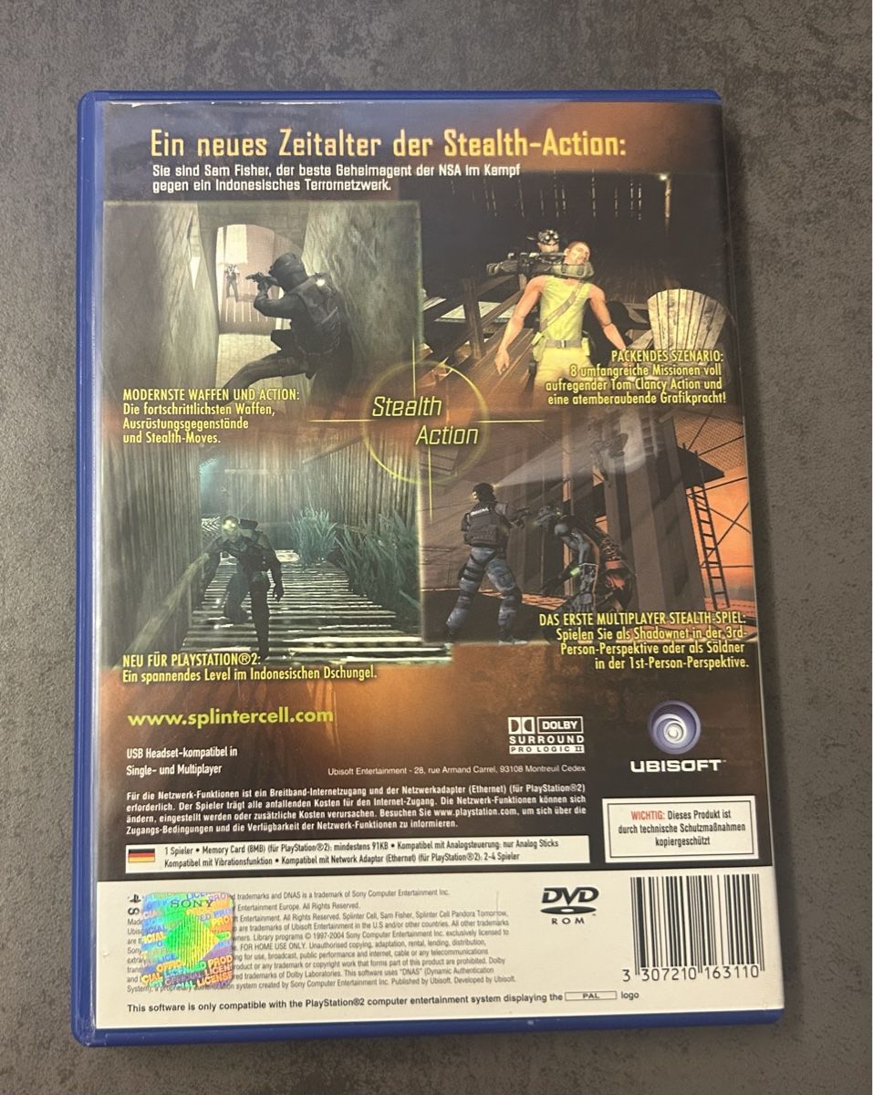 Spiele: Tom Clancy‘s Splinter Cell Pandora Tomorrow PS2 Game – Gebraucht aus ulisbach von efbtr 2