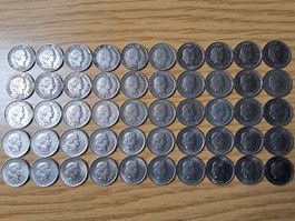 5 Rappen 1880/1974 - Lot 50 Stück!