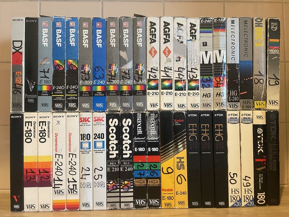 40 VHS - Vidéo cassette - Anciens films TV Suisse France (D'occasion) à ...