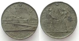 GENF 1877 KANTONALSCHIESSEN Medaille Zinn v. Mognetti 37mm