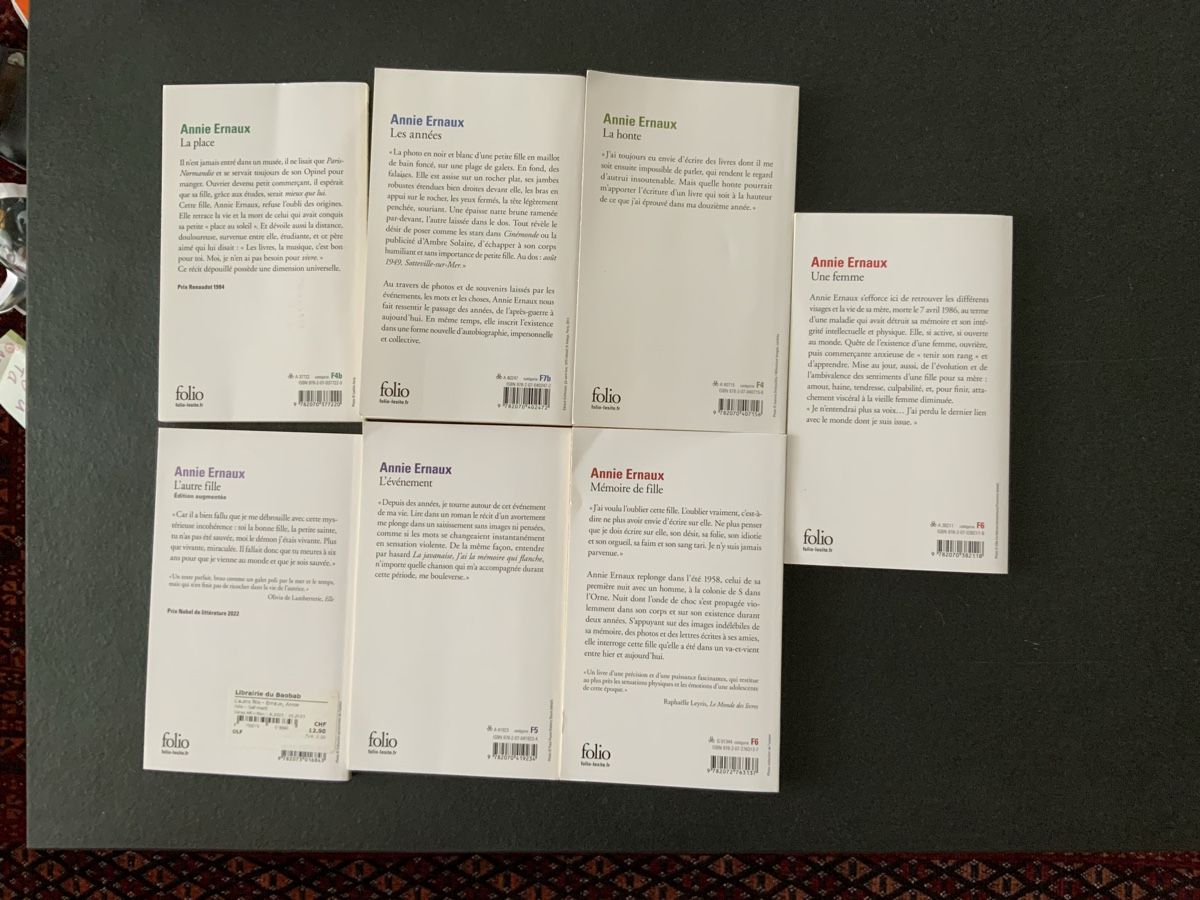 Bücher: Annie Ernaux: 7 Bücher im Set -oder einzel – Gebraucht aus Frauenfeld von CHNENO 1