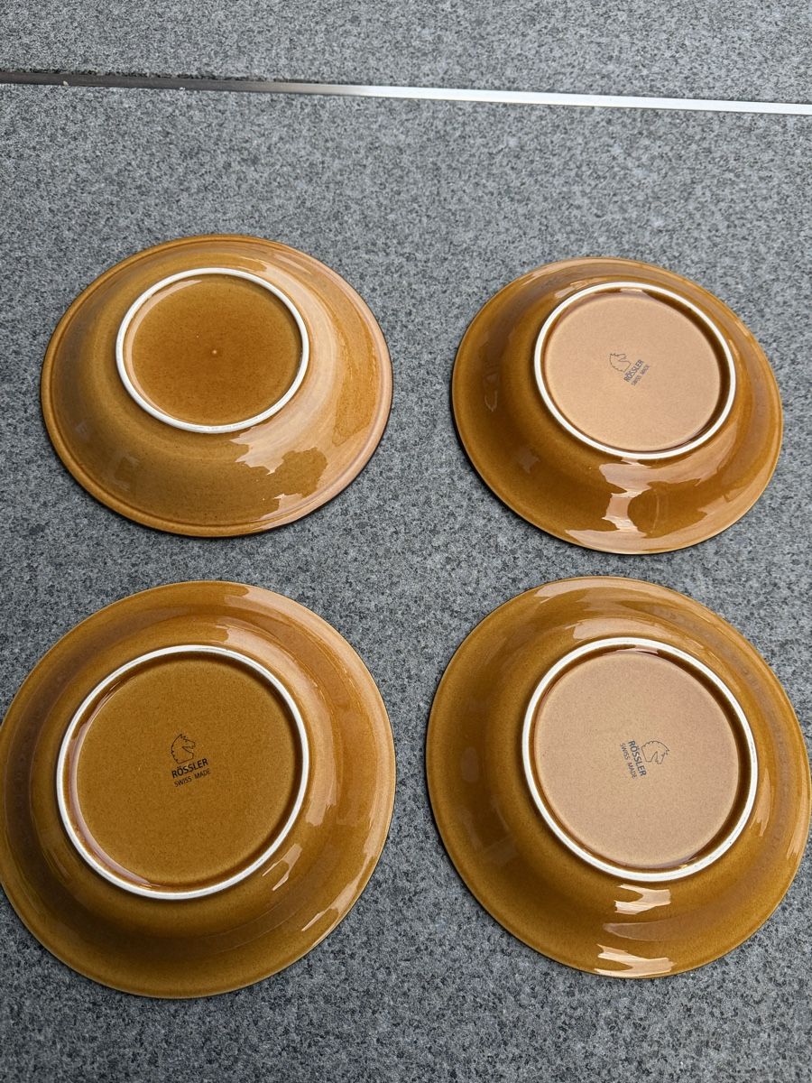 Rössler Teller: 4 Stk original Rössler Design Suppenteller – Gebraucht aus Deitingen von Himhip 1