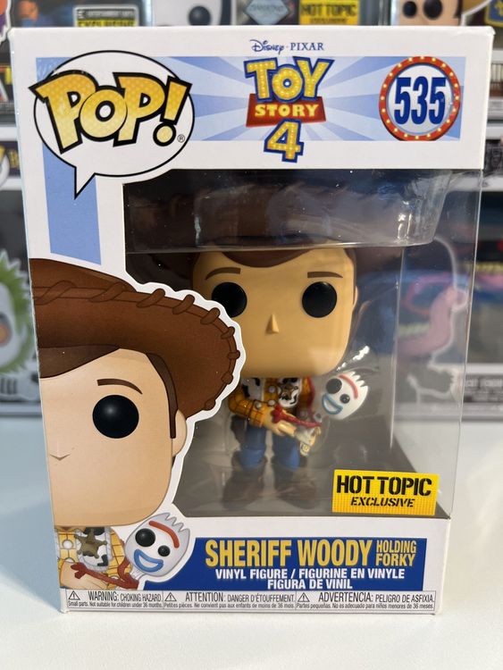 Funko POP! Toy Story 4 Sheriff Woody Holding Forky Limitée | Kaufen auf ...