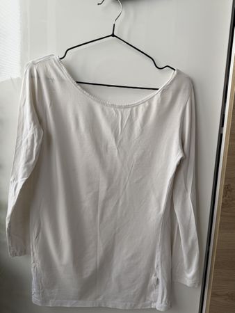 White Long Sleeve Top - open back