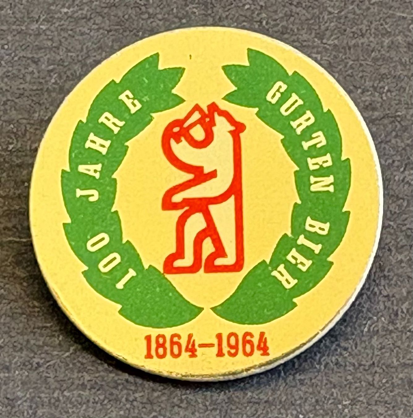 Plaketten & Abzeichen: GURTEN BIER 100 JAHRE 1864-1964 – Gebraucht aus Ostermundigen von wini63