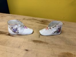 Antike Babyschuhe, Porzellan, Miniatur, Deko, Herend