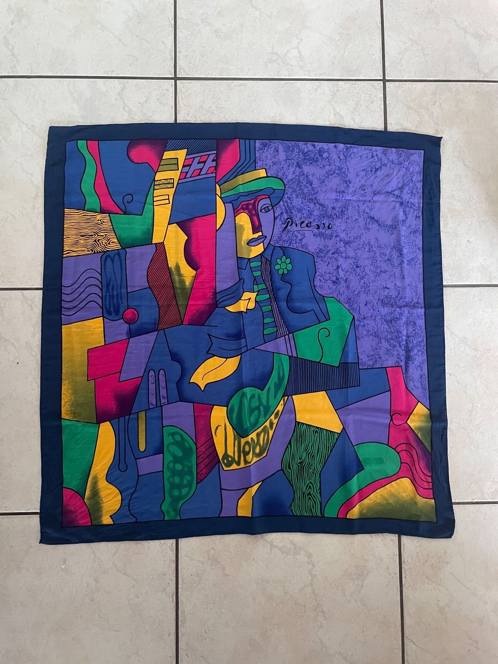 Foulard & Sciarpe: Foulard en Soie Picasso – Usato da Vallamand venduto da Bricbracbroc82 1
