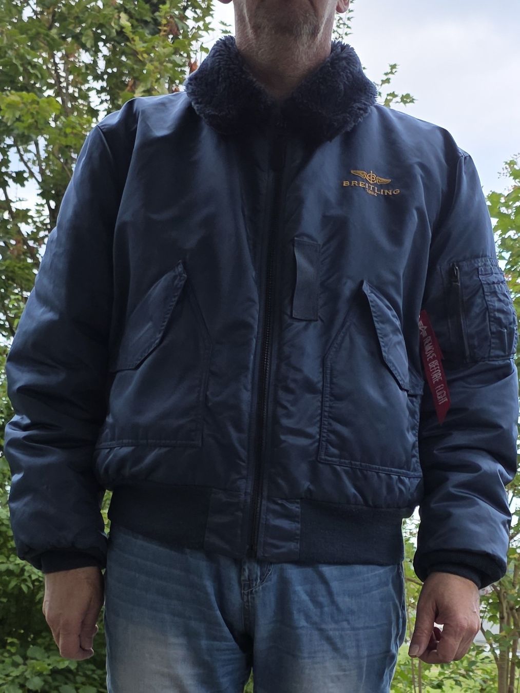 Alpha Industries Jacken: Breitling Alpha Industries B-15 Pilots Bomber Jacket – Gebraucht aus Bischofszell von electrosonic