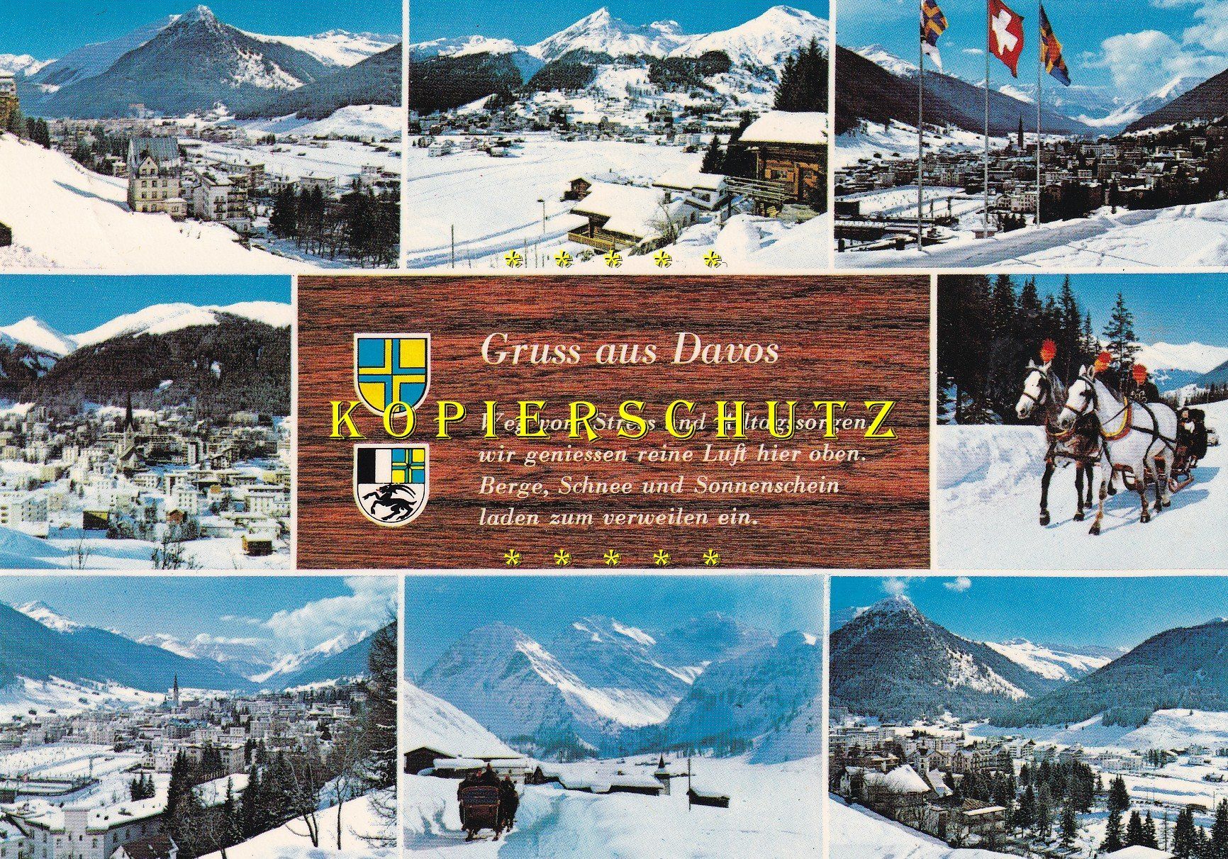 Cartoline postali: Gruss aus Davos /ay – Usato da Hombrechtikon venduto da Rudolf07