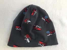 NEUE Beanie/Mütze Gr.50 (ca. 2-5 J), Lastwagen/Füchse