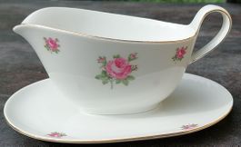 Elegante Vintage Sossenschüssel mit Rosenmuster, Top Zustand