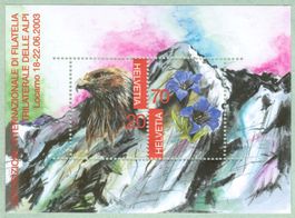 25 Stück  2003 S'block   Trilterale delle Alpi   postfrisch