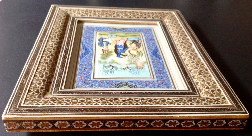 Melody Jane Puppenhaus-Zubehör – Pferde-Bild Im Braunen Rahmen, Maßstab 1:12 (ca. 61x50 Mm)