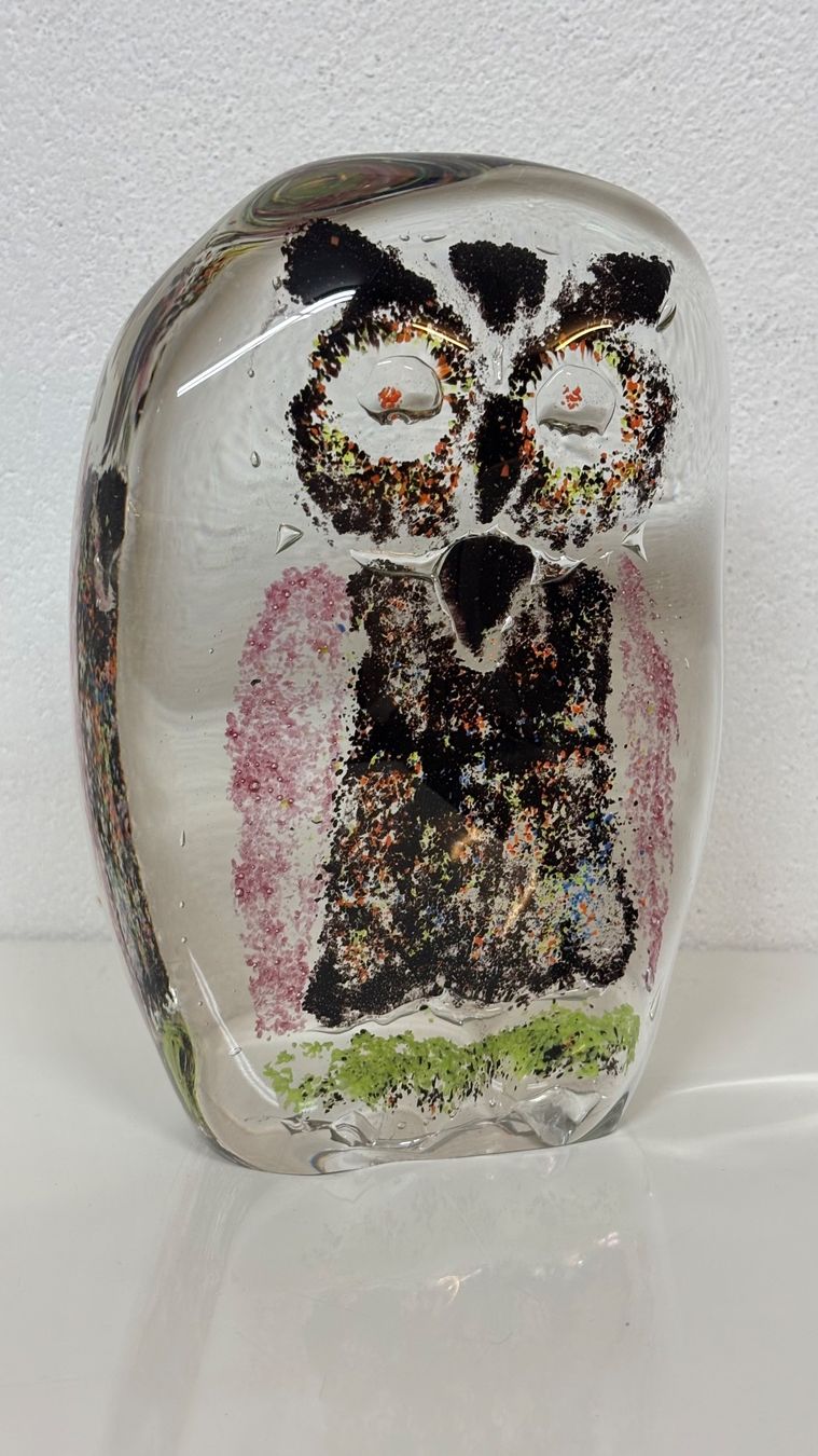 Figurines: Vintage Glasfigur, Eule aus massivem Glas – D'occasion à Zürich par jas_5mwh