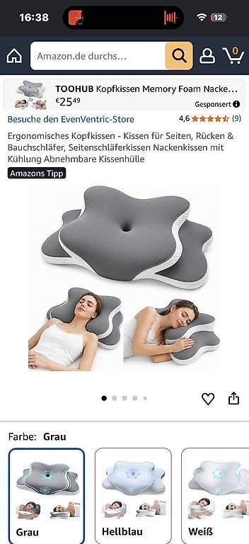 Cuscini: Ergonomisches Kopfkissen – Nuovo e nell'imballaggio originale da Suhr venduto da Ecte