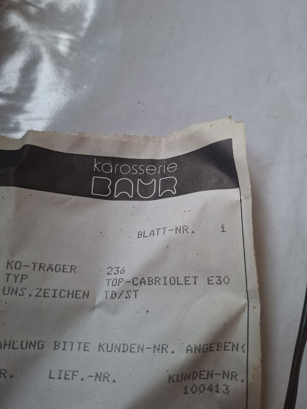 BMW Tutti pezzi di ricambio auto: Baur Hardtop Einbausatz BMW E30 Cabriolet neu  – Nuovo e nell'imballaggio originale da Aadorf venduto da classicpower02 4