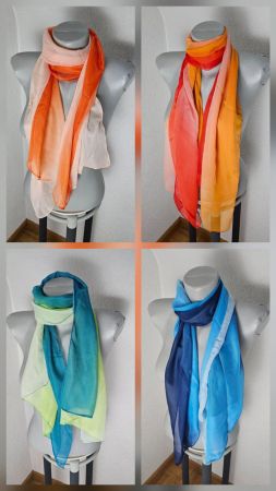 NEU! 4* schöner Schal / Foulard ca. 150 * 50cm Farbverlauf