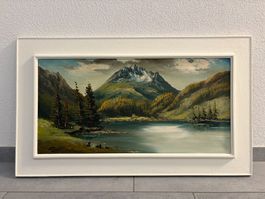 86x51/ handgemaltes Ölgemälde Cavilocci See Engadin